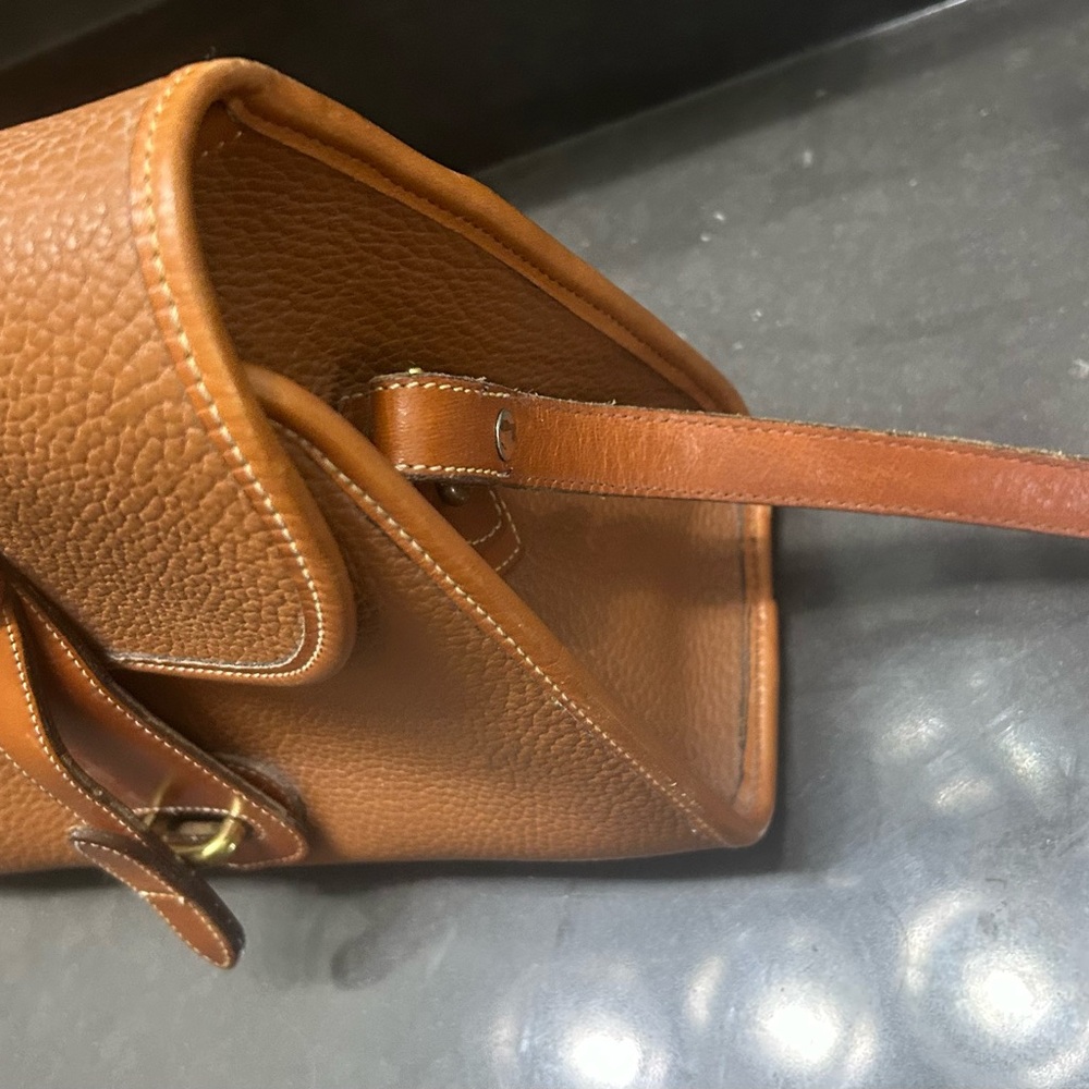Dooney & Bourke Pebble Leather Messenger in Cognac Brown - Picture 6 of 8